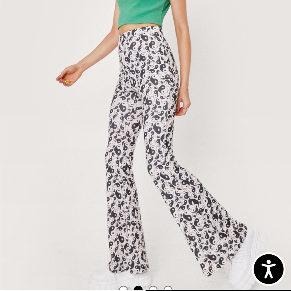 Yin yang psychedelic print pant